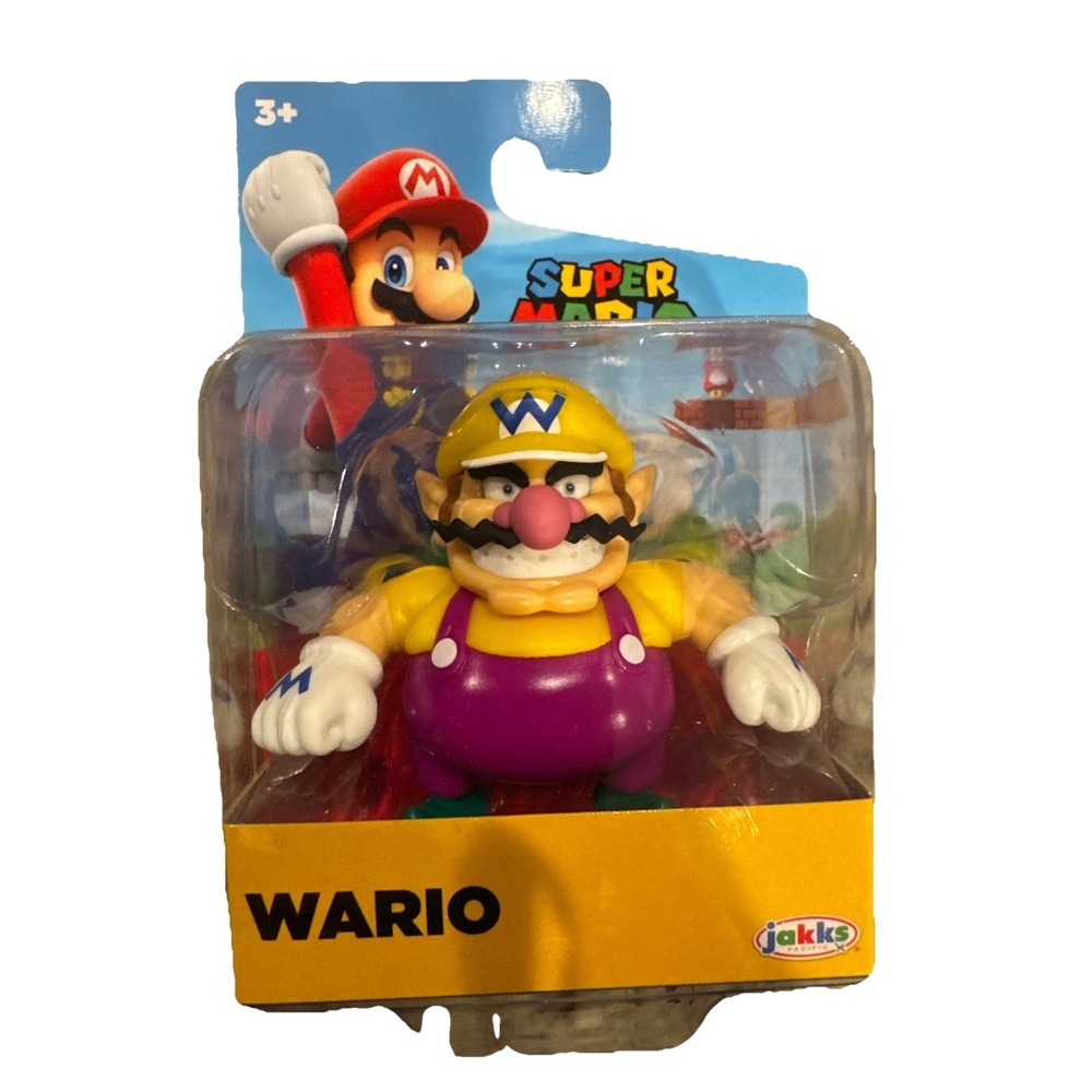 Jakks Pacific Wario 2.5'' Figure in Blister Packaging